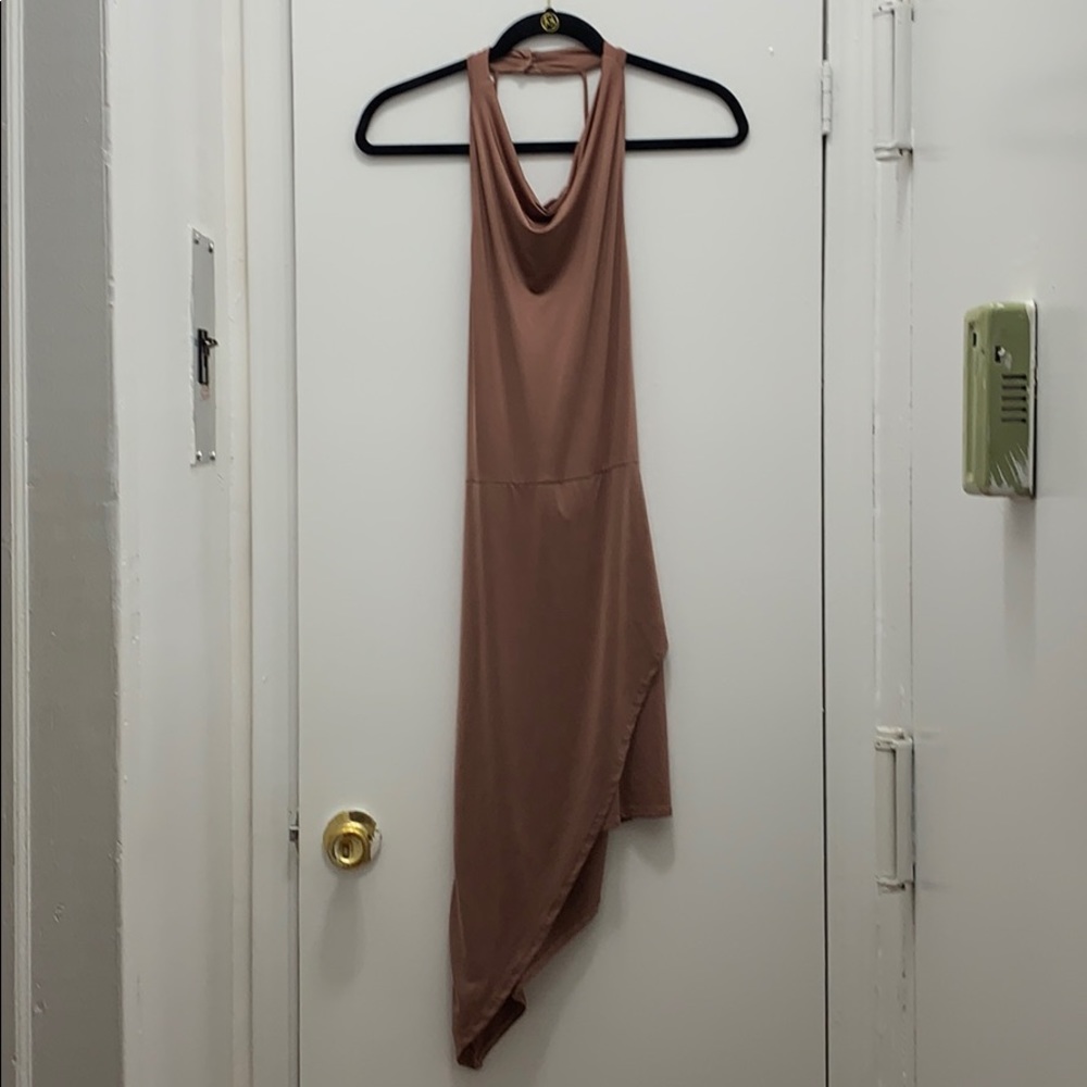Asymmetrical blush dress